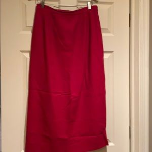 Like New woman’s red wool skirt. Lord & Taylor 10W